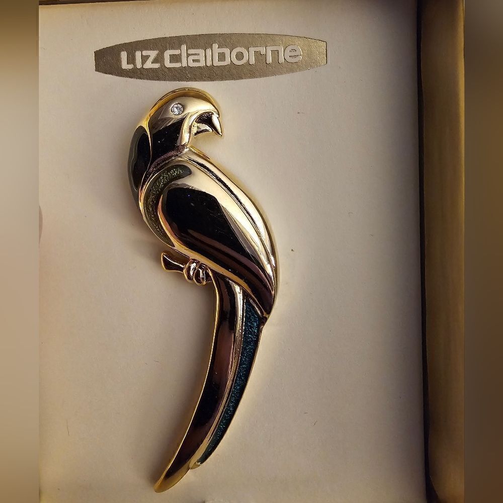 Brand new Liz Claiborne parrot brooch